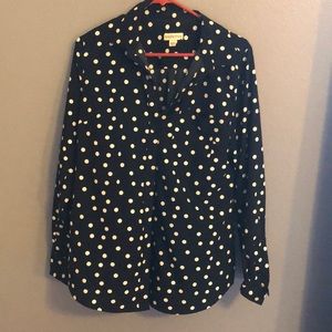 Black and white polka dot shirt